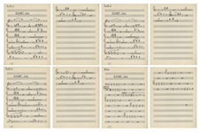 Sheet Music for ''Swingin' the Alphabet'', Including the Lyrics Performed by ''3 Girls'' -- 16 Scores Total for Lyrics & Instruments -- Each Runs 2-3pp., Very Good Condition